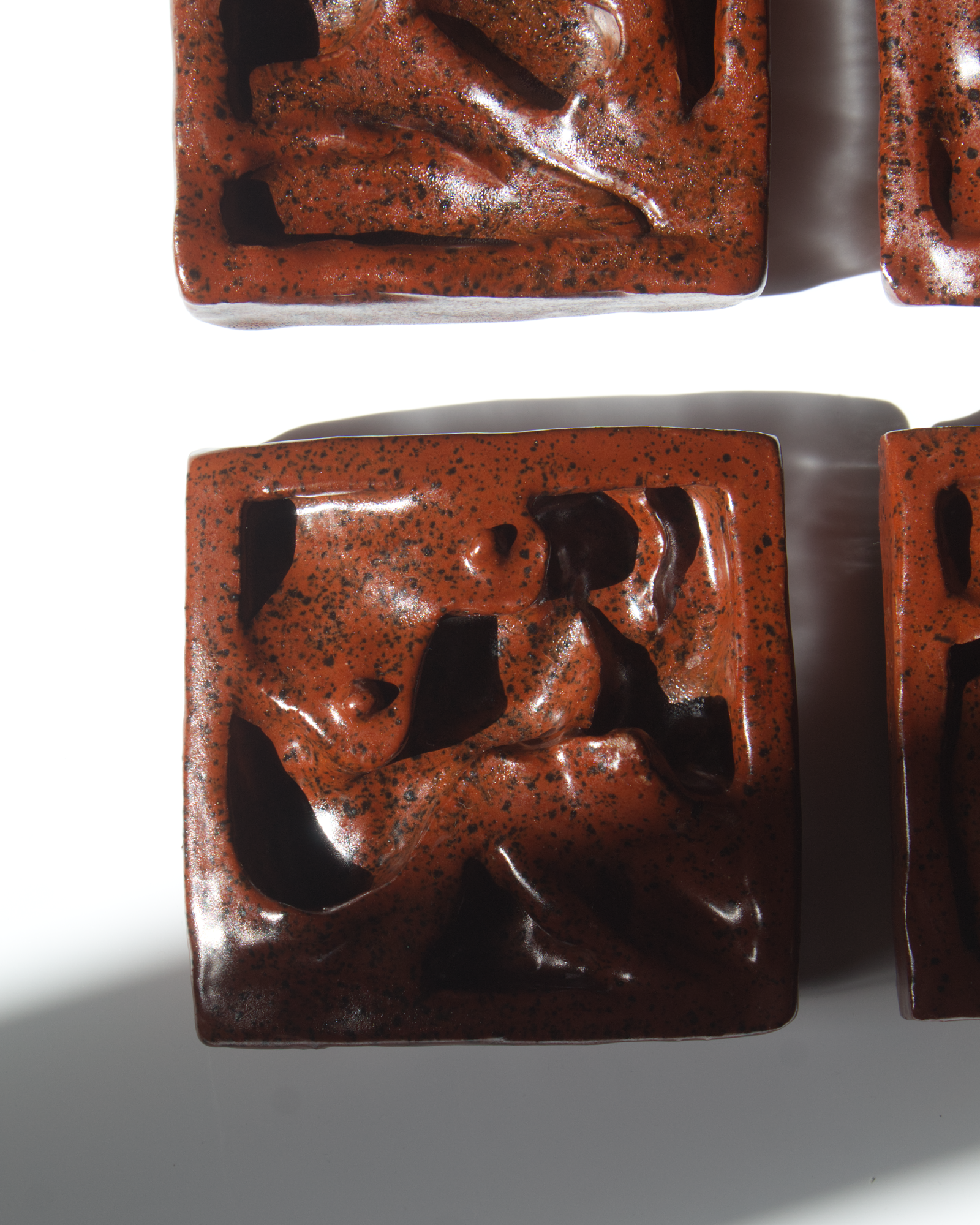 Mottled Stone 3 x 3 - Ceramic Wall Sculpture