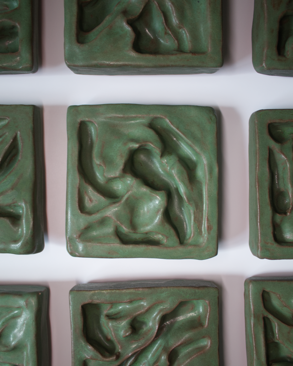 Still Water 3 x 3 - 02 - Ceramic Wall Sculpture