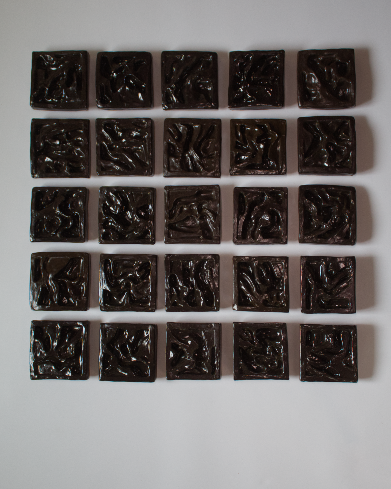 Dark Terroir 5x5 - Ceramic Wall Sculpture