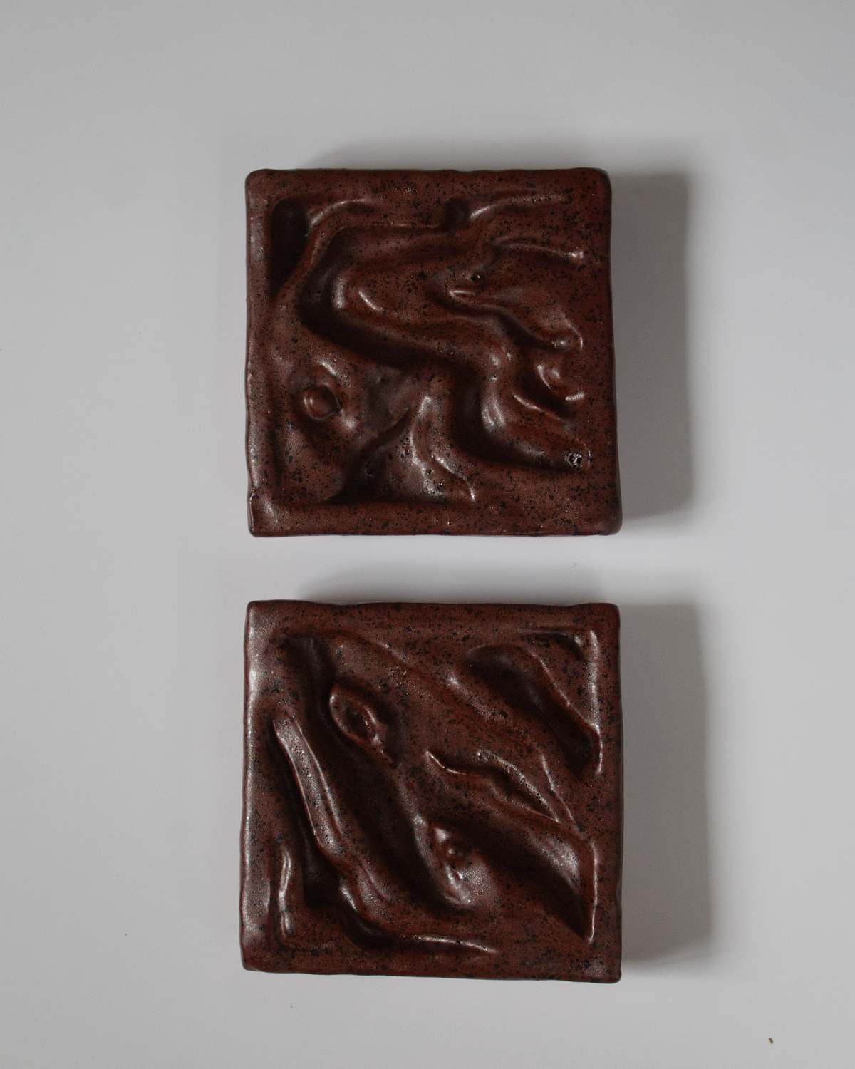 Mottled Stone 1 x 2 - Ceramic Wall Sculpture