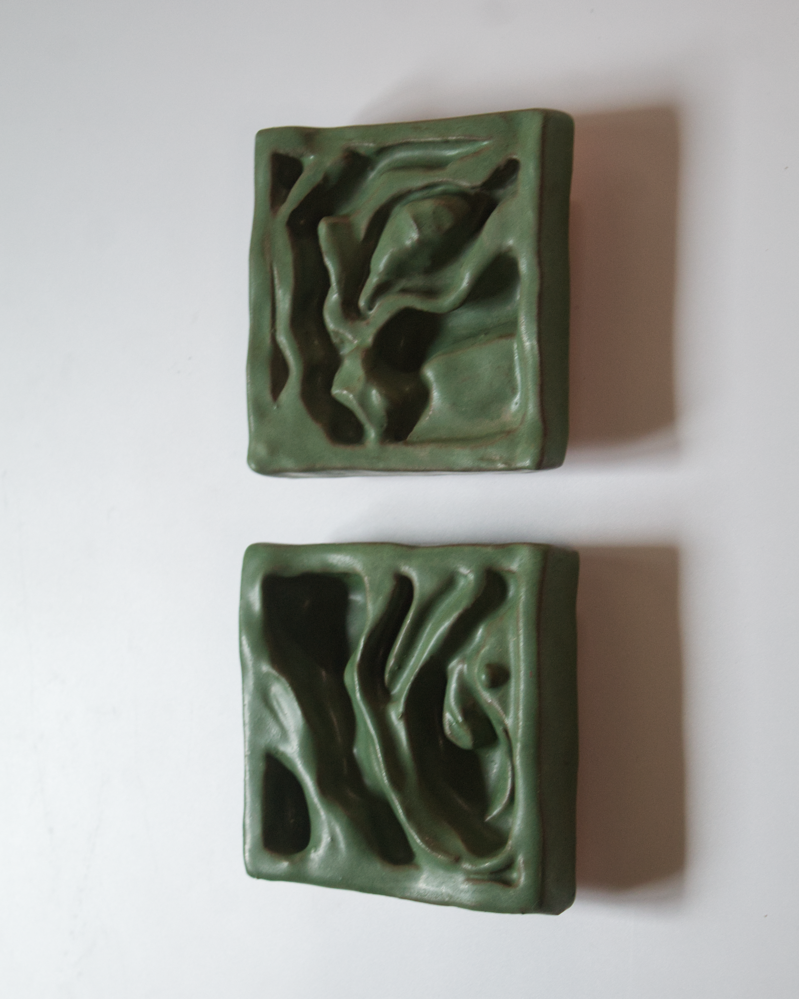 Still Water 1 x 2 - 01 - Ceramic Wall Sculpture