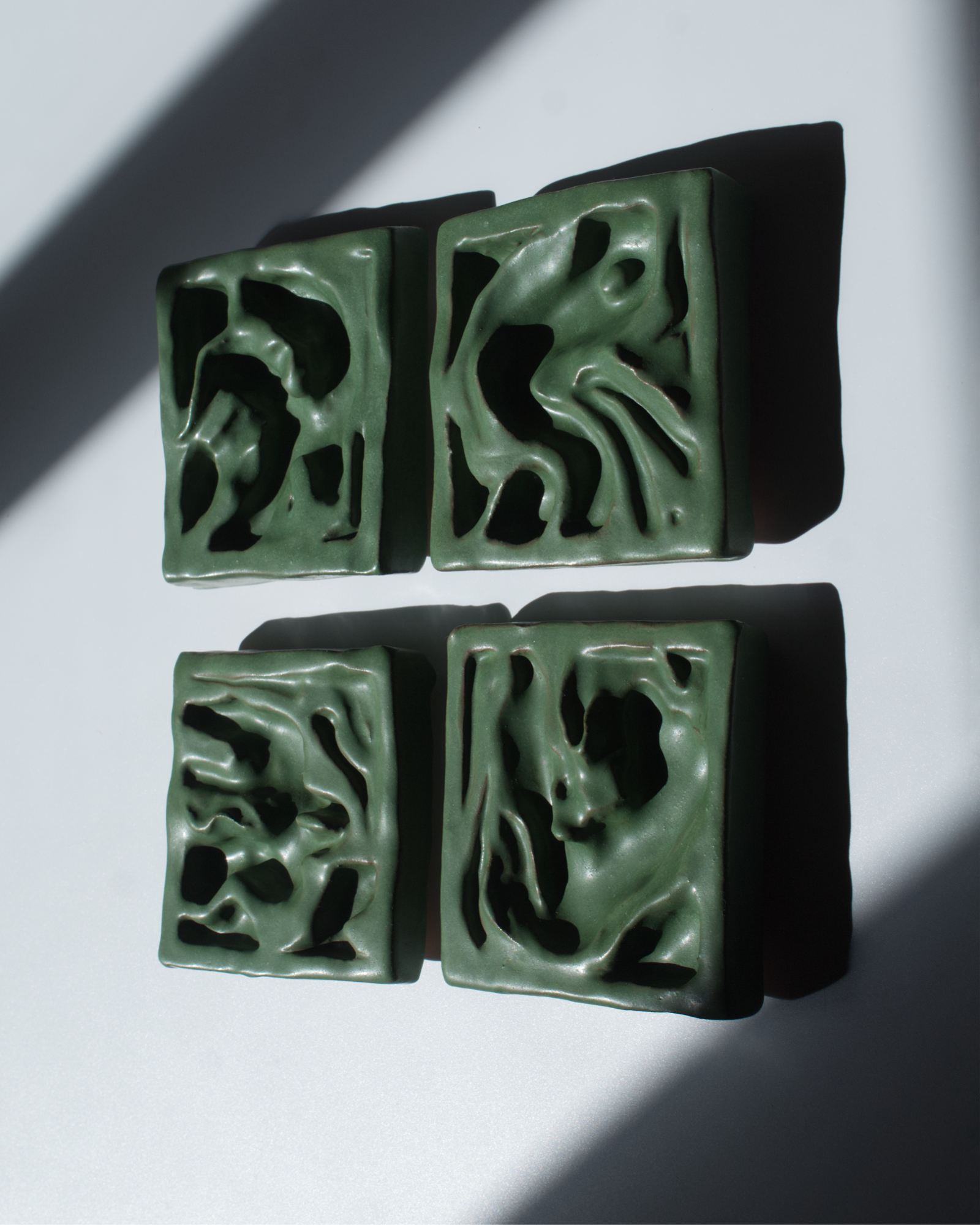 Still Water 2 x 2 - 02 - Ceramic Wall Sculpture
