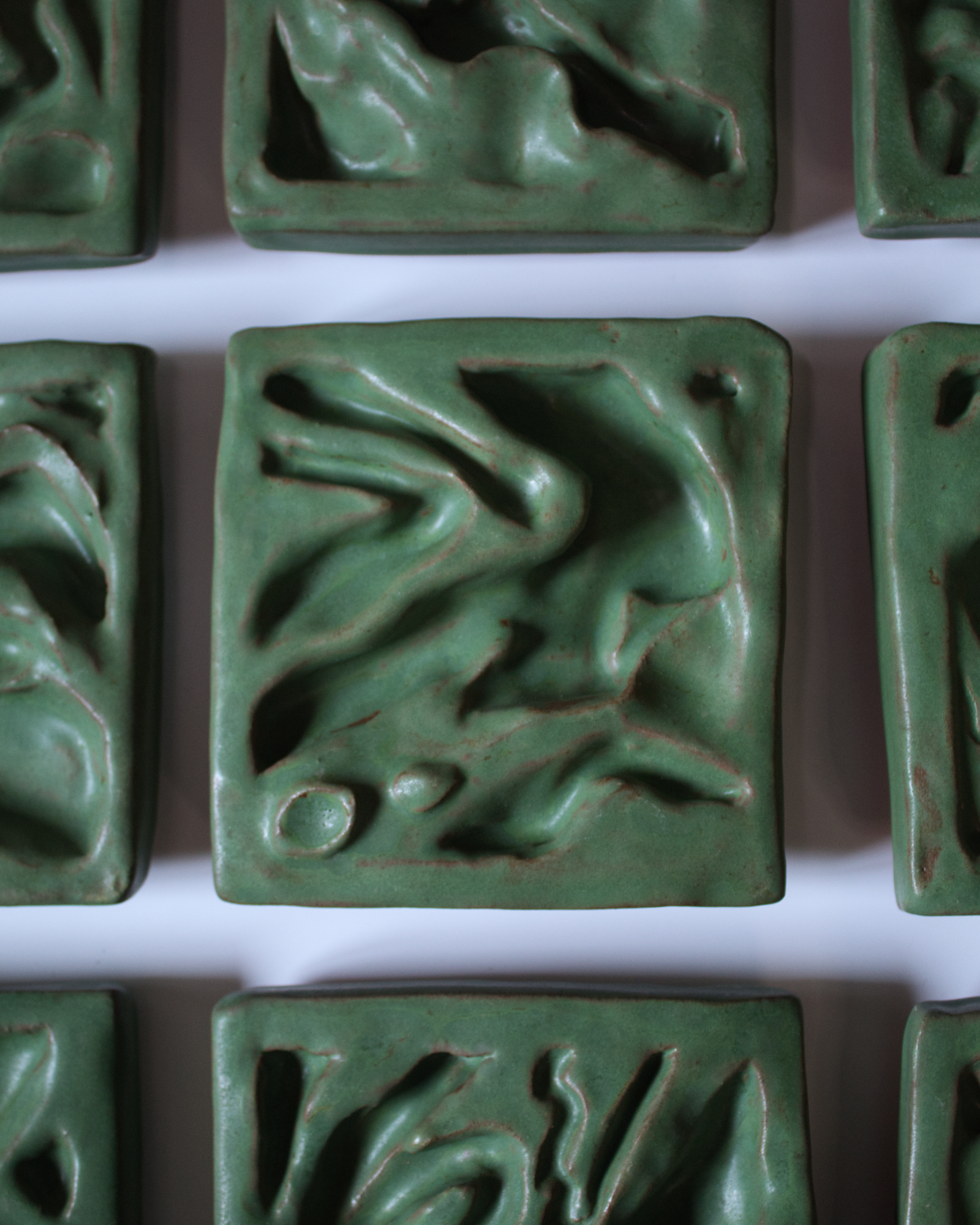 Still Water 3 x 3 - 01 - Ceramic Wall Sculpture