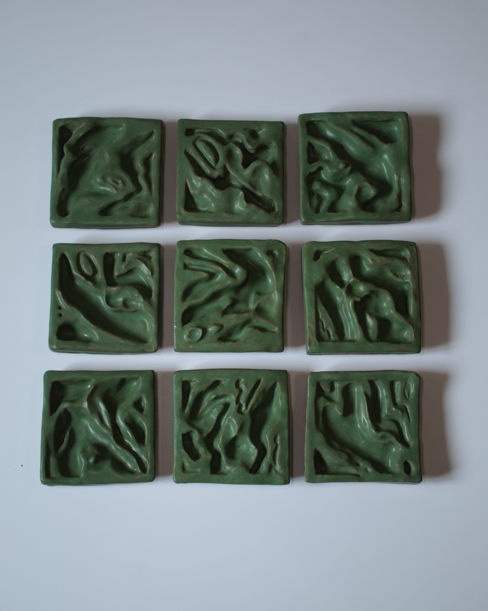 Still Water 3 x 3 - 01 - Ceramic Wall Sculpture
