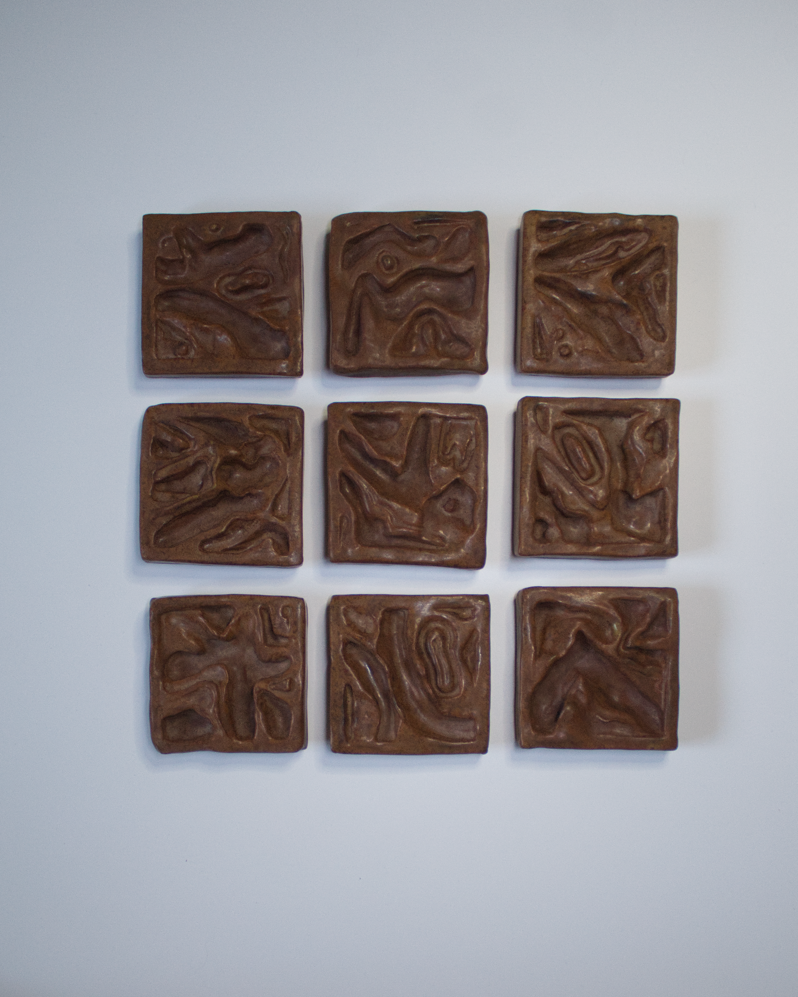 Undergrowth 3 x 3 - Ceramic Wall Sculpture