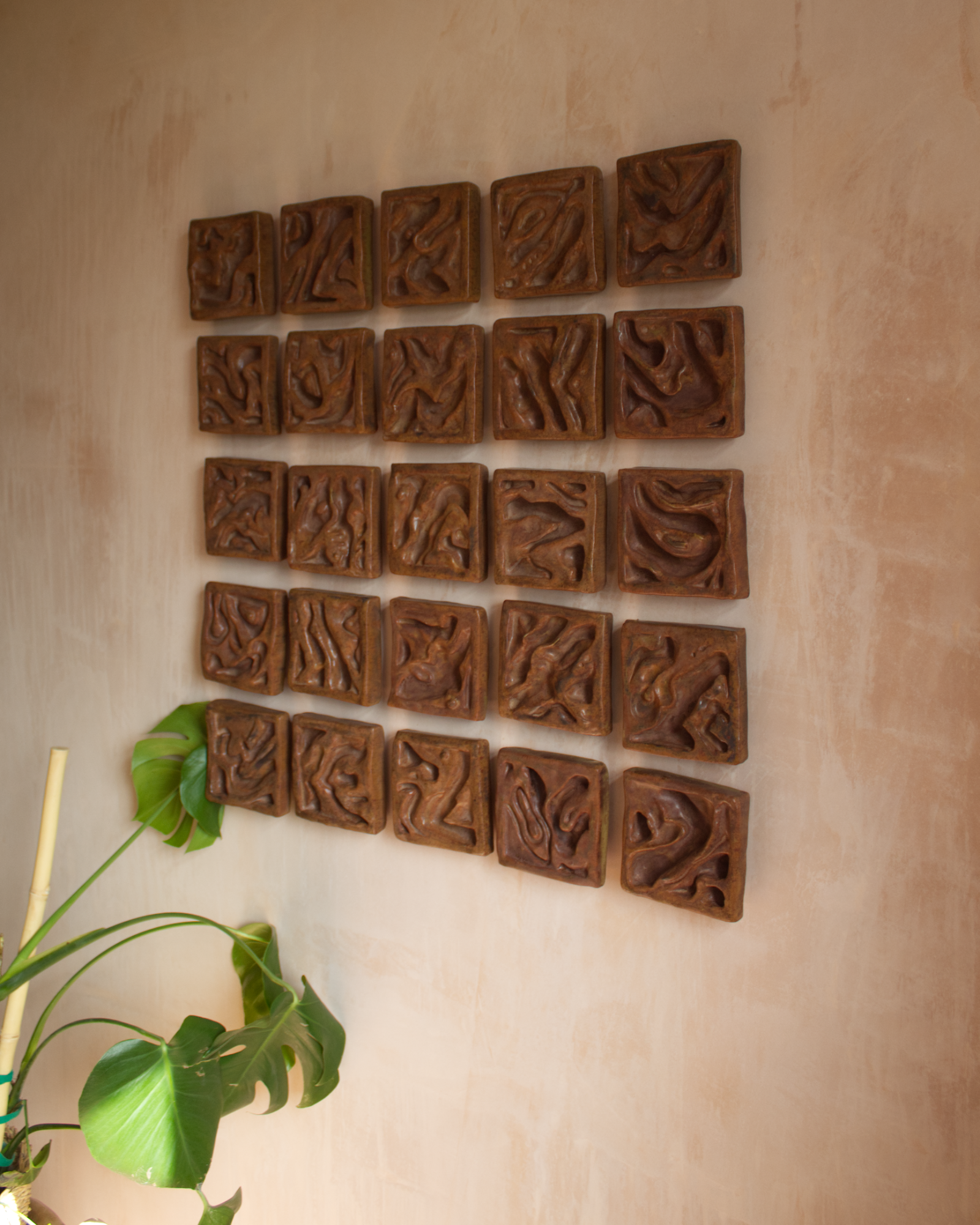 Undergrowth 5x5 - Ceramic Wall Sculpture